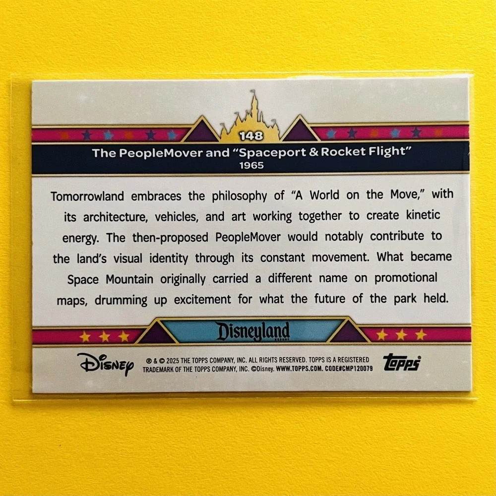 2025 Topps Disneyland 70th Concept‎ Art #148 PeopleMover Pink Shimmer